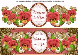 Dred Pansy Celebrate in Style Large Dl Topper