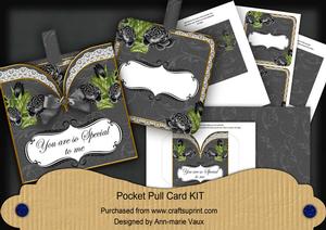 Black Roses2 Special to Me Vintage Pocket Pull Card Kit