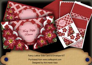 Forget Me Knot Red Happy Returns 3D Fancy Lattice Card Kit