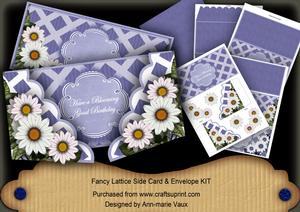 Blue Daisy Bloomin Good Birthday Lattice 3D Card Kit