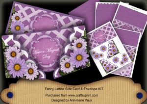 Lilac Daisy Magical Day 3D Lattice Card Kit