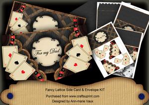 Black Roulette for My Dad Fancy Lattice 3D Card Kit