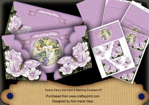 Sleepy Lilac Fairy Take It Easy Fancy Picture 3D Card Kit