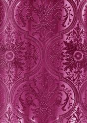 Cerise Painted Damask Flower A4 Backing Paper