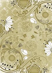 Cream Lace Retro Floral A4 Backing Paper