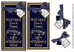 Blue Aftershave Best Wishes Dl Topdown Decoupage Topper