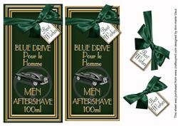 Green Aftershave Best Wishes Dl Topdown Decoupage Topper