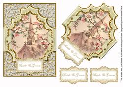 Cream Blossom Church Bride & Groom 7x5 Step by Step