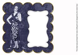 Dark Blue Fashion Lady Plain 8in Scallop Insert Panel