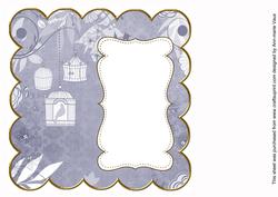 Blue Birdcage Plain 8in Scallop Insert Panel