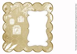 Cream Birdcage Plain 8in Scallop Insert Panel