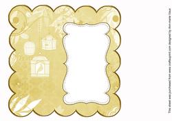 Gold Birdcage Plain 8in Scallop Insert Panel