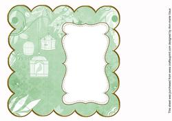 Mid Green Birdcage Plain 8in Scallop Insert Panel