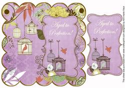 Lilac Birdcage Aged to Perfection 8in Scallop Topper