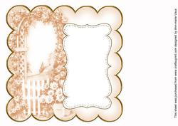 Borange Rose Arch Plain 8in Scallop Insert Panel