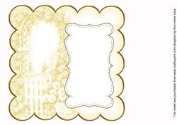 Gold Rose Arch Plain 8in Scallop Insert Panel