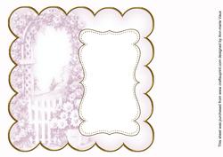 Lilac Rose Arch Plain 8in Scallop Insert Panel