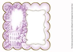 Purple Rose Arch Plain 8in Scallop Insert Panel