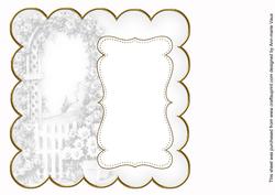 Silver Rose Arch Plain 8in Scallop Insert Panel
