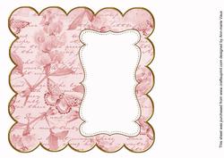 Pink Sweetpea Plain 8in Scallop Insert Panel