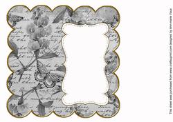 Black Sweetpea Plain 8in Scallop Insert Panel