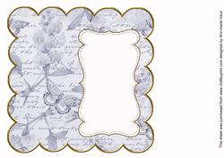 Blue Sweetpea Plain 8in Scallop Insert Panel
