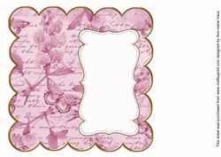 Cerise Sweetpea Plain 8in Scallop Insert Panel