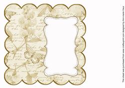 Cream Sweetpea Plain 8in Scallop Insert Panel