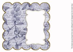 Dblue Sweetpea Plain 8in Scallop Insert Panel