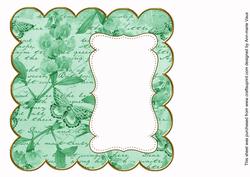 Dgreen Sweetpea Plain 8in Scallop Insert Panel