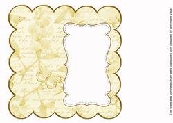 Gold Sweetpea Plain 8in Scallop Insert Panel