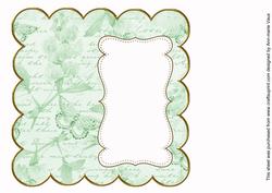 Mid Green Sweetpea Plain 8in Scallop Insert Panel