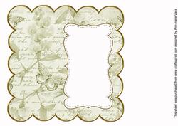 Olive Sweetpea Plain 8in Scallop Insert Panel