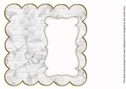 Silver Sweetpea Plain 8in Scallop Insert Panel