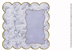 Blue Sweetpea Coloured 8in Scallop Insert Panel