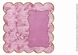 Cerise Sweetpea Coloured 8in Scallop Insert Panel