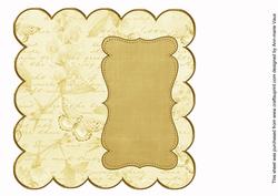 Gold Sweetpea Coloured 8in Scallop Insert Panel