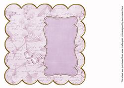 Lilac Sweetpea Coloured 8in Scallop Insert Panel