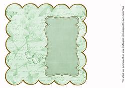 Mid Green Sweetpea Coloured 8in Scallop Insert Panel