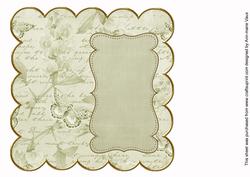 Olive Sweetpea Coloured 8in Scallop Insert Panel