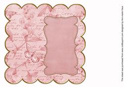 Pink Sweetpea Coloured 8in Scallop Insert Panel