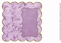 Purple Sweetpea Coloured 8in Scallop Insert Panel