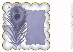 Dark Blue Coloured Peacock 8in Scallop Insert Panel