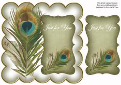 Olive Peacock Just for You 8in Scallop Topper