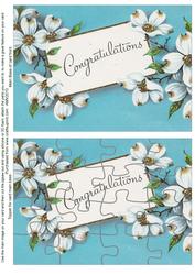 Congratulations Jigsaw Puzzle Card Front