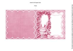 Cerise Rose Arch Plain 5in Folded Card Insert