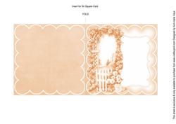 Borange Rose Arch Plain 5in Folded Card Insert