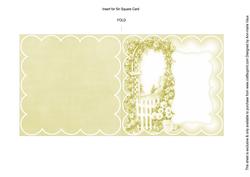Cream Rose Arch Plain 5in Folded Card Insert