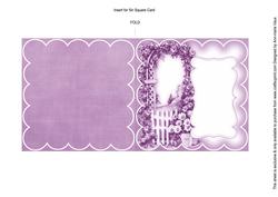 Purple Rose Arch Plain 5in Folded Card Insert
