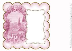 Cerise Lavender View Plain 8in Scallop Insert Panel